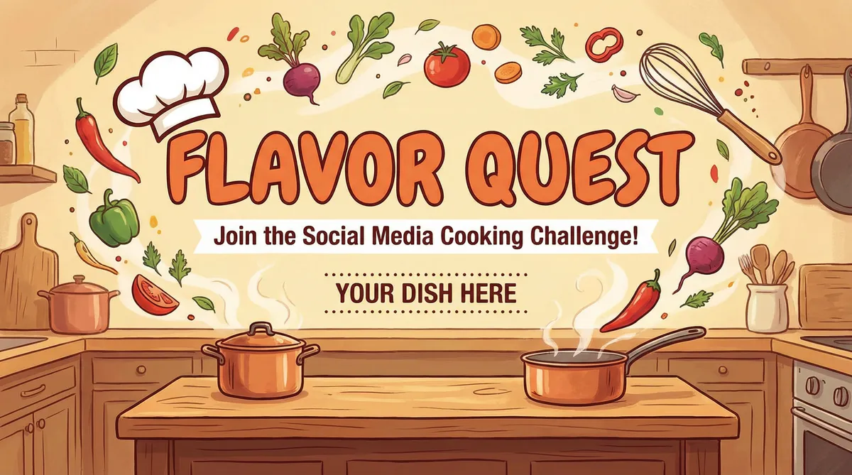 厨神争霸美食挑战活动海报 - 抖阴